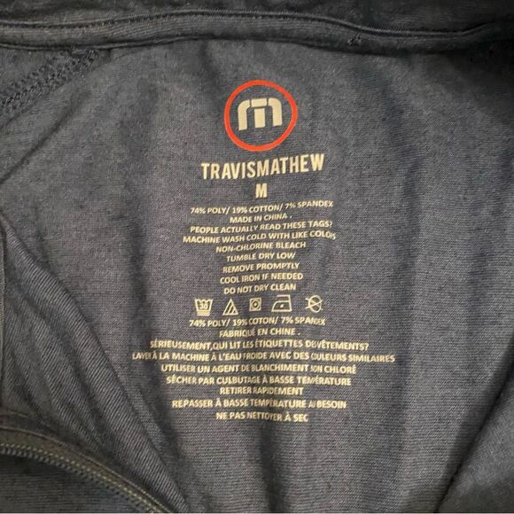 Travis Matthew Performance Quaterzip Size Medium | Golf Stretch Athletic Office - Picture 6 of 6